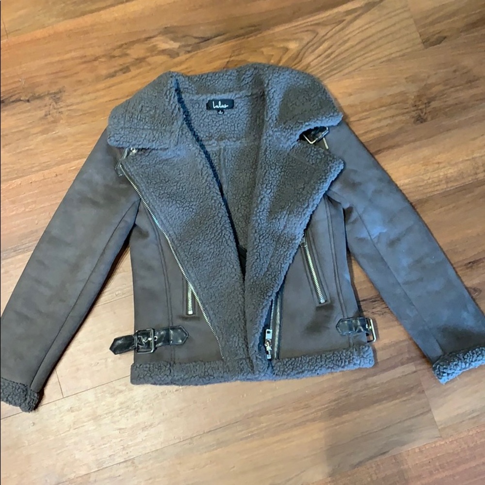 Lulus charcoal/grey  moto jacket.